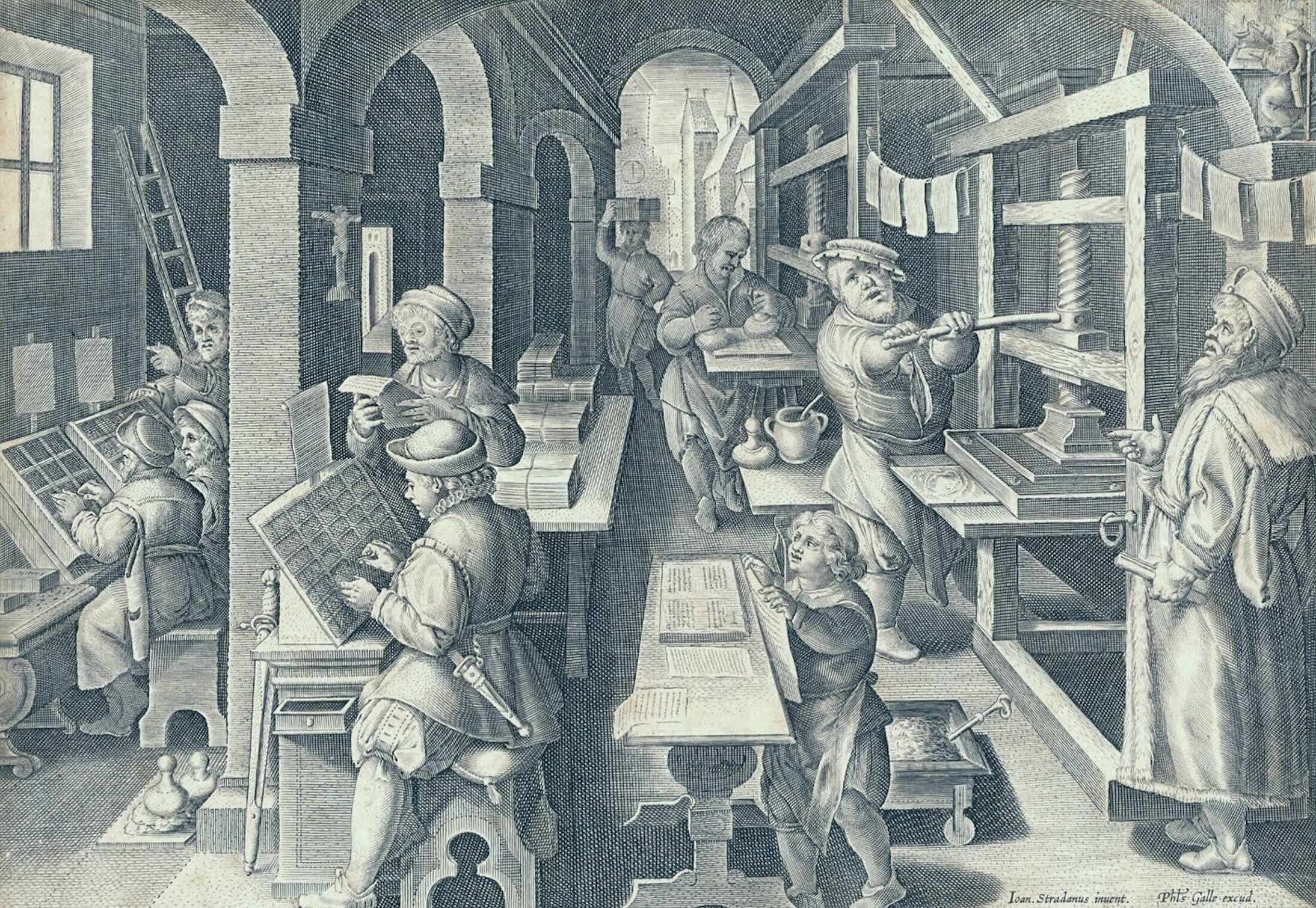 <em>Example of Early Bookmaking Studio</em>