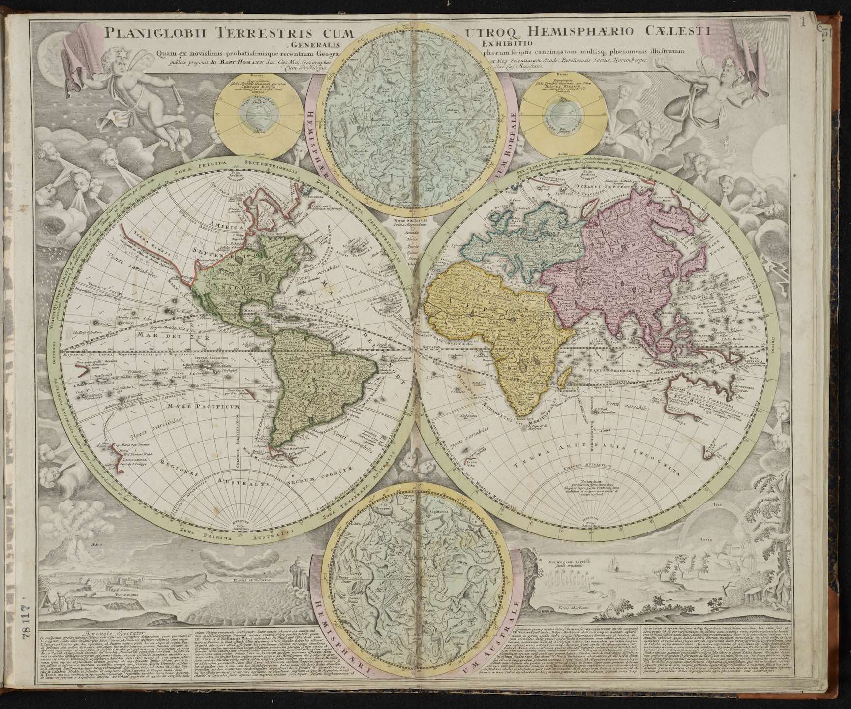 Mappe monde ou description du globe terrestre (World Map)
