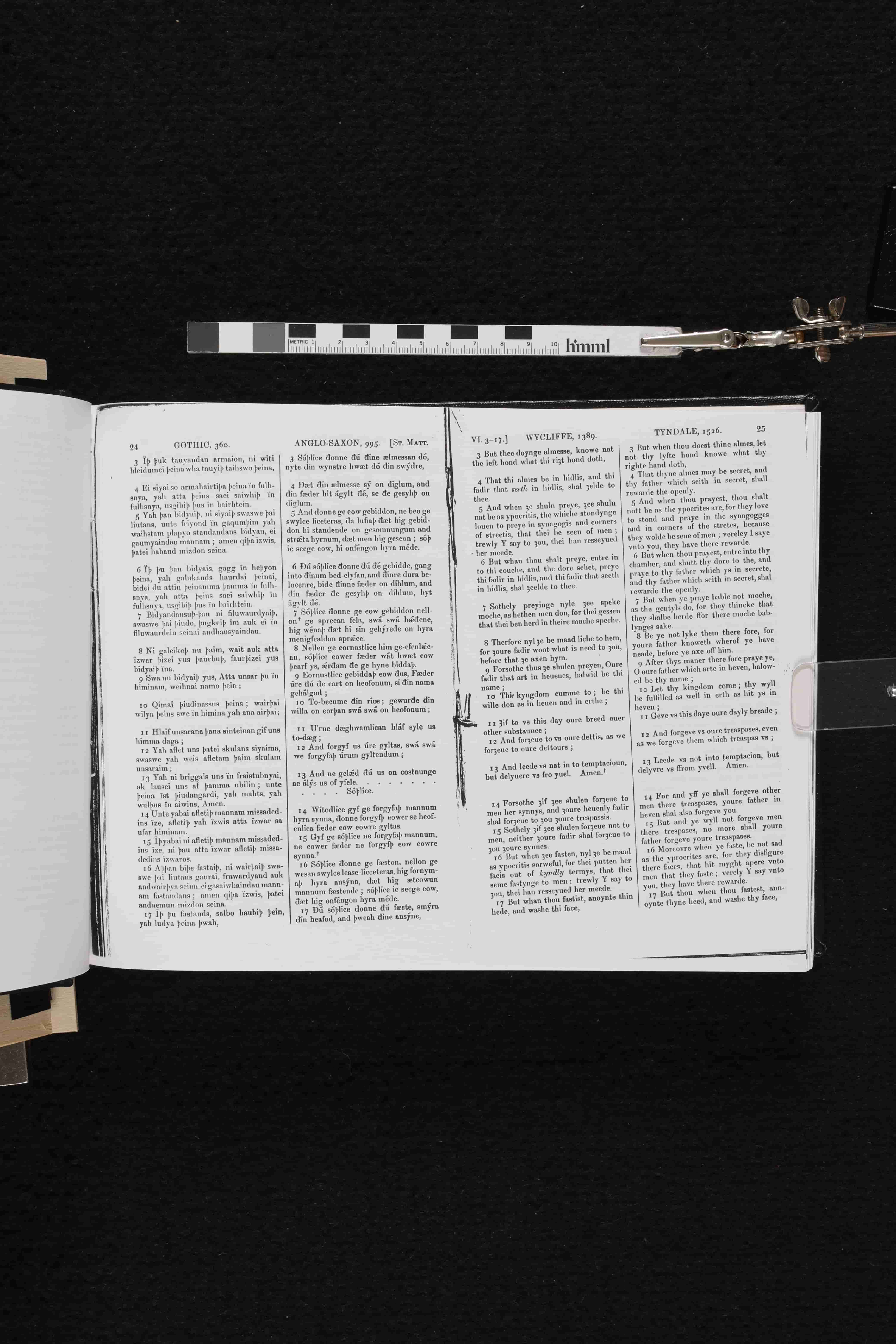 Joseph Bosworth. <em>The Gospels : Gothic, Anglo-Saxon, Wycliffe and Tyndale.</em>