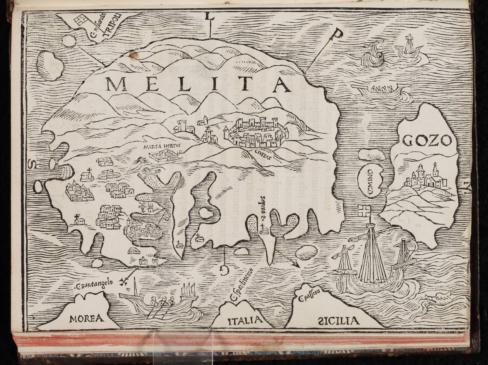 <em>The earliest printed map of Malta</em>