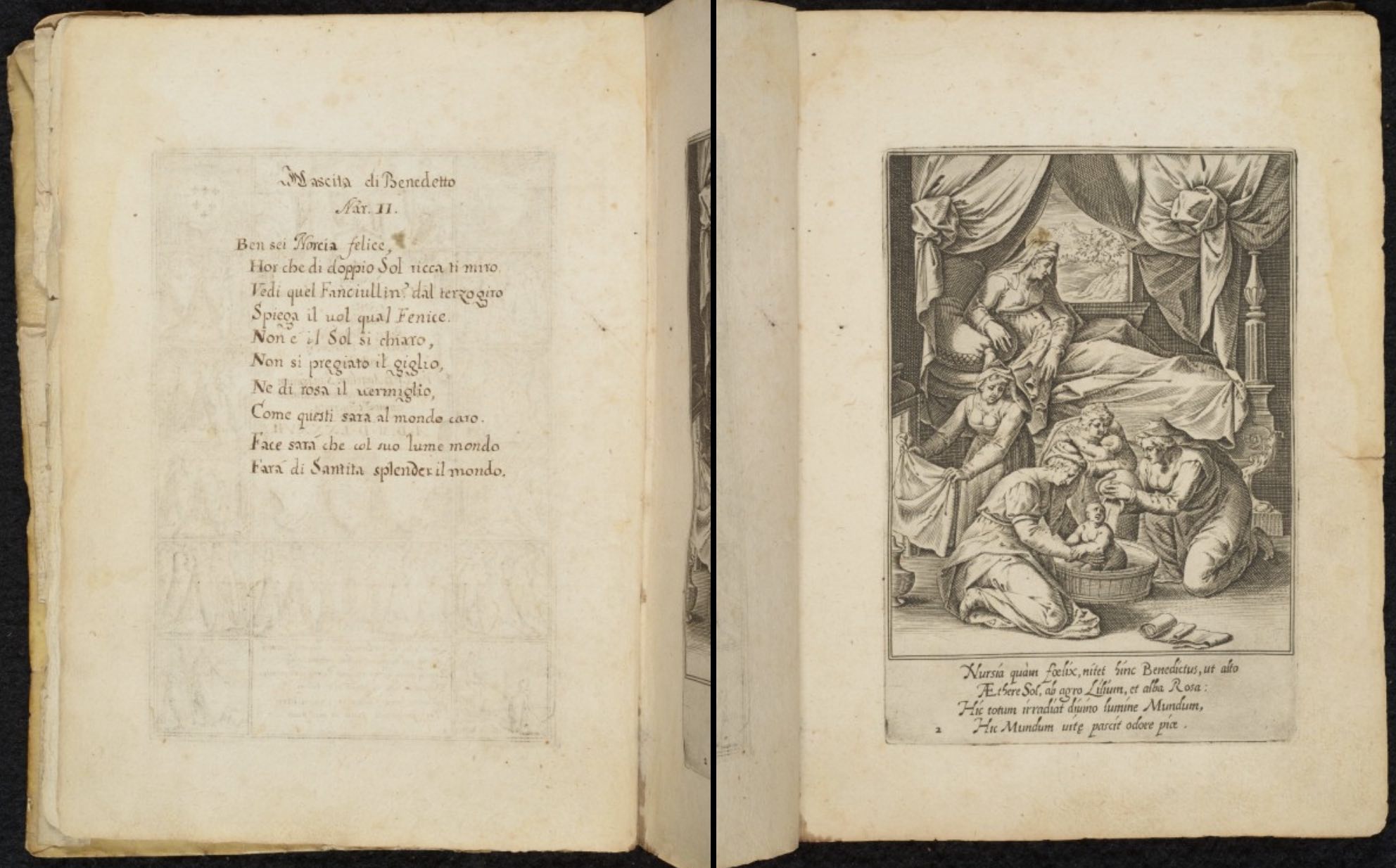 Life of St. Benedict by Angelo Faggi [Latin with Italian]<br>Rome, 1587 and later