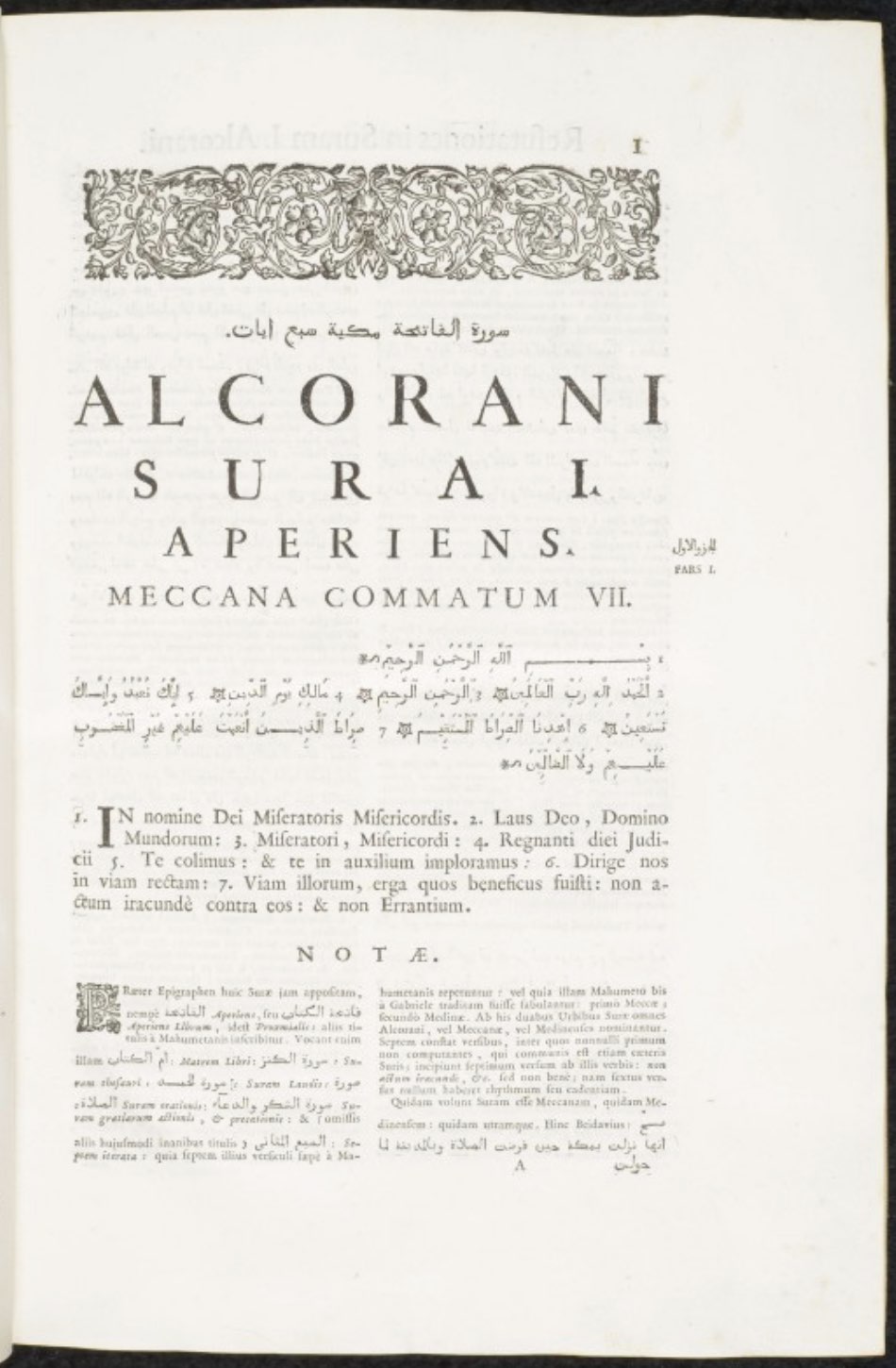 Refutation of the Qurʼan by Luigi Marracci [Arabic/Latin]<br>Padua, 1698