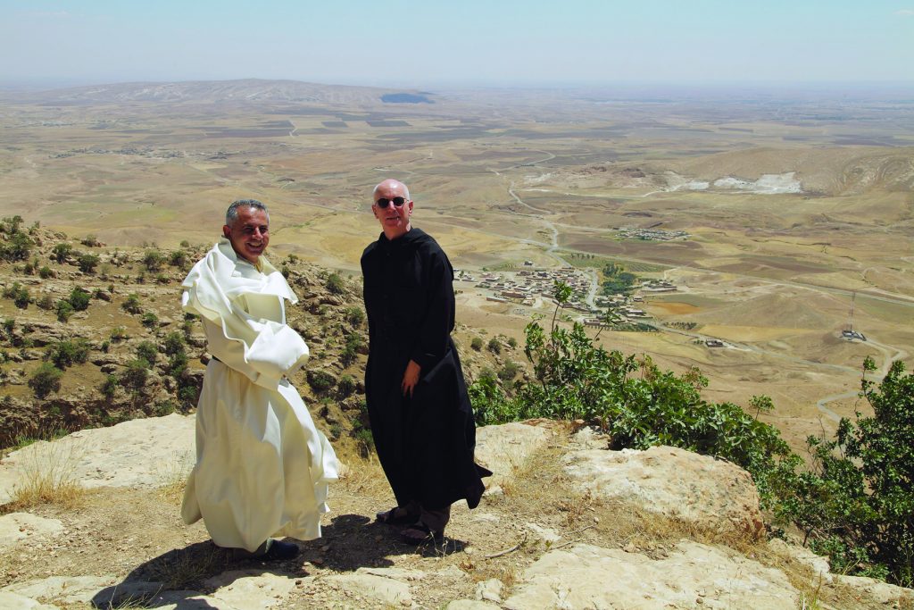 Fr. Najeeb Michaeel and HMML Executive Director Fr. Columba Stewart, OSB, at Mar Mattai Monastery