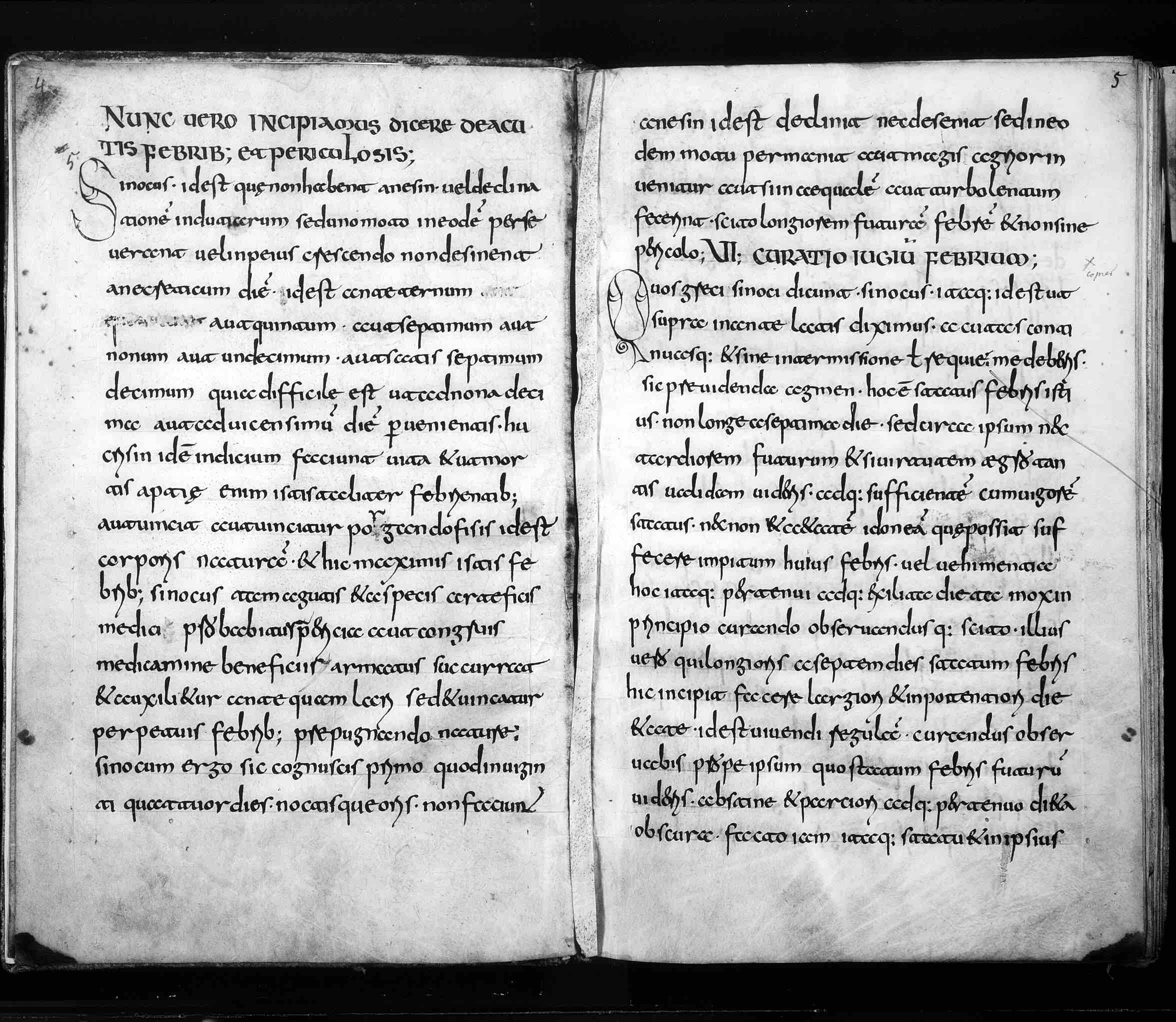 9th-c. work on medicine attributed to Galen from Kloster Einsiedeln (HMML 49539)