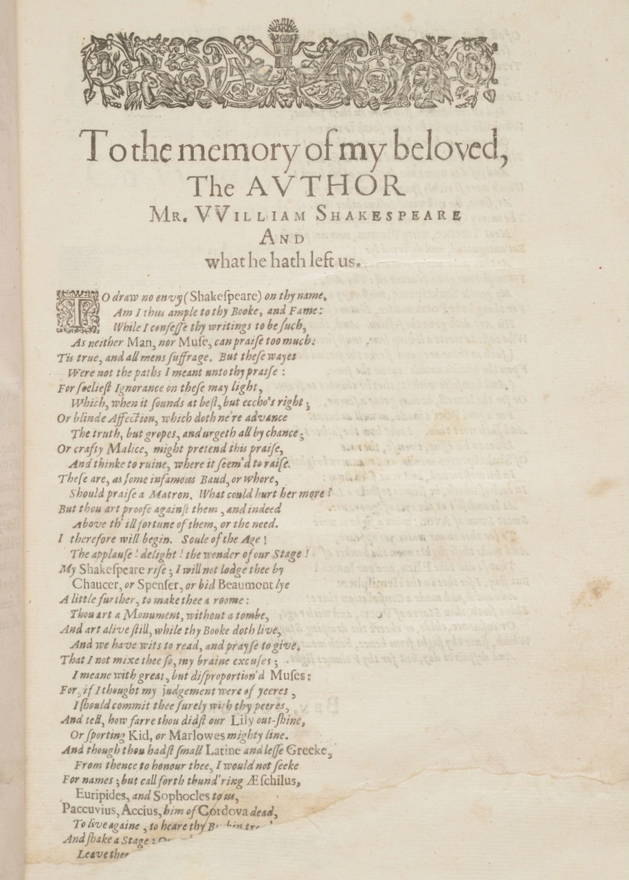 Praise poem from William Shakespeare