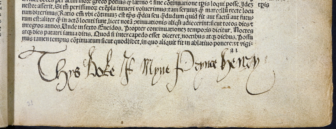 King Henry VIII’s grammar school copy of Ciceronis Officia