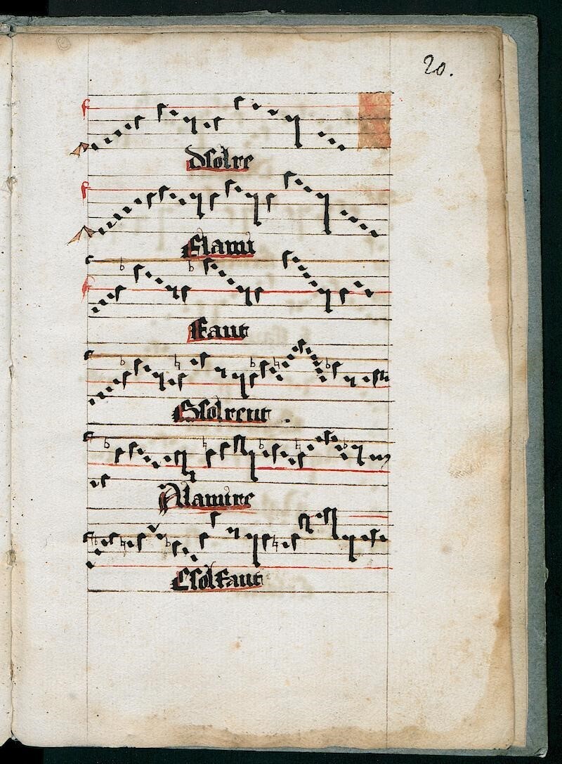 various hexachords in Hufnagel notation