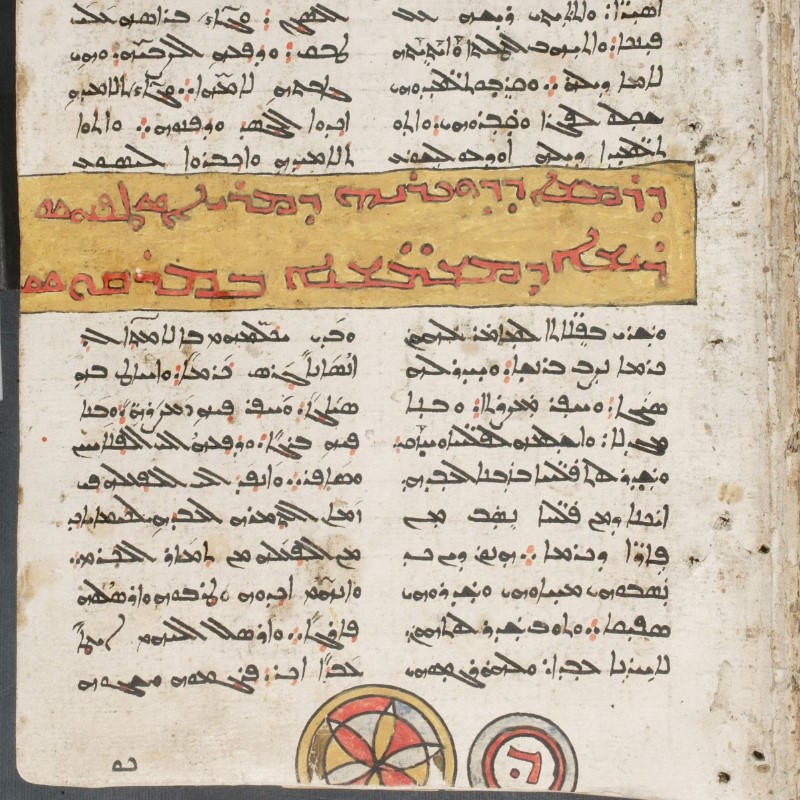 The evening of the commemoration of St. Stephen, from a bilingual Syriac and Arabic Garshuni Evangelion (MSBSOCQ 00040)